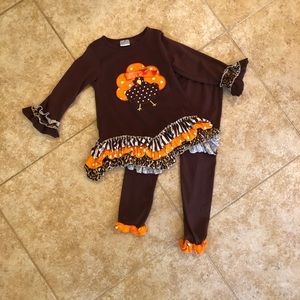 Toddler Girls Thanksgiving outfit Size 2-3T